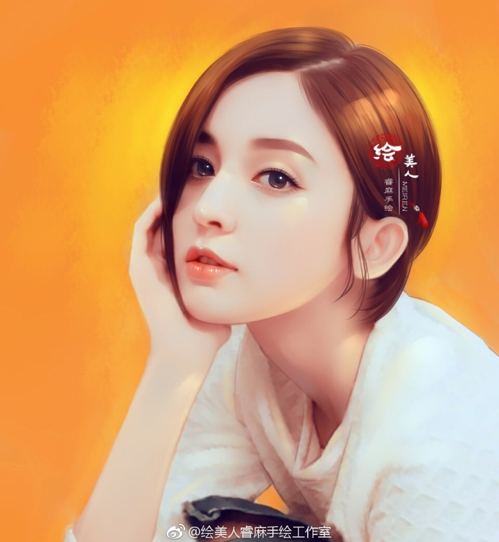 古力娜扎绘美人睿麻手绘工作室