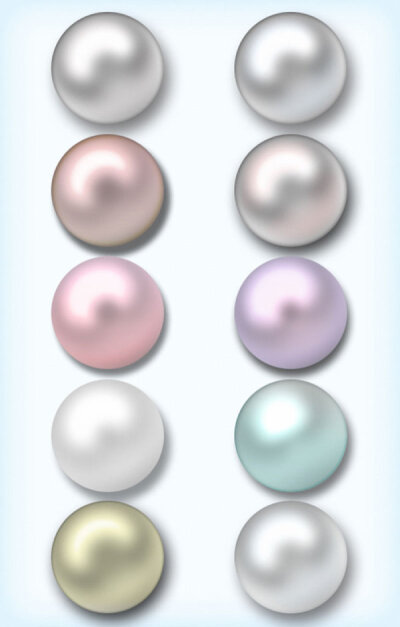珍珠圆形PS样式——矢量素材