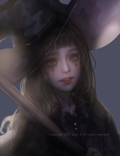 【韩国画手Shal.E】【人物】【CG】【手绘】【插画】【少女】【参考】【唯美】【无水印】