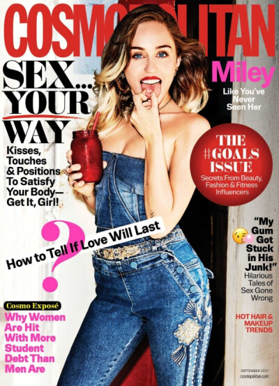 Miley Cyrus登《Cosmopolitan》9月刊