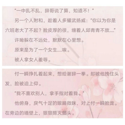 《她的小梨涡》·唧唧的猫
谢辞♡许呦
“一中乱不乱，辞哥说了算”
♡♡♡