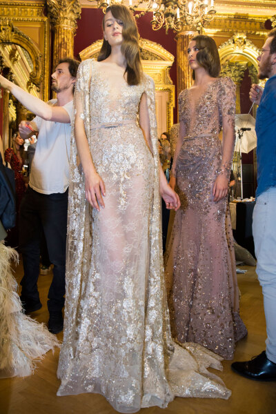 Backstage at #Ziad Nakad# Couture Fall 2016 Fashion Show 