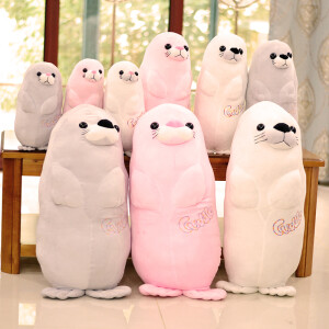 大号海豹海狮海豹毛绒玩具公仔海洋馆娃娃送女友生日礼物海豹抱枕