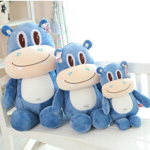 可爱情侣河马毛绒玩具公仔玩偶抱枕七夕儿童男女友情人节礼物优选