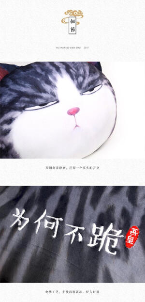 吾皇万睡动漫卡通公仔靠垫女生生日礼物可爱猫咪毛绒玩具抱枕