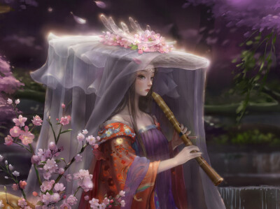 绘本《花枝春满 · 子时雨》——久浓的酒 绘师：李若绮