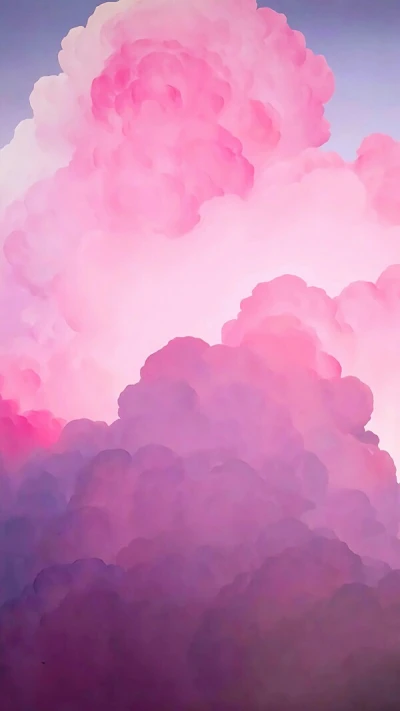 粉色天空云朵壁纸