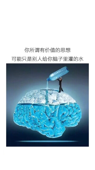 你所谓有价值的思想有可能是别人给你脑子灌的水