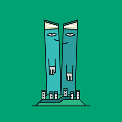 は蛋｜著名建筑｜香港 晓庐｜英国插画师Michael William Lester