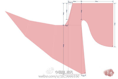 曲裾图纸 汉服图纸 曲裾前片