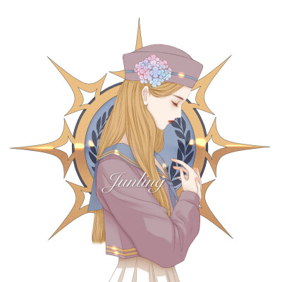 少女 水手服 插画师：--君翎-