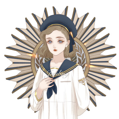 少女 水手服 插画师：--君翎-