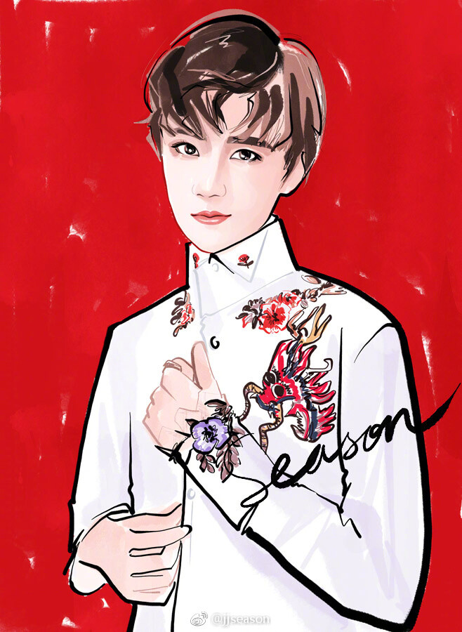 #jjseason插画# #season明星插画# ----- @TFBOYS-王源 青春小王子造型登上《时尚健康》17周年封面。 ​​​​