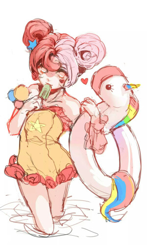 彩虹印着梦的倒影♡
小乔  缤纷独角兽