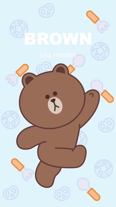 LINE Linefriend 布朗 壁纸 