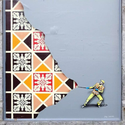 比利时模版艺术家
Jonathan Pauwels
又名‘Jaune’ 的街头壁画创作