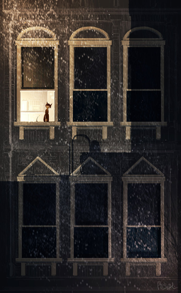 Dark and rainy.
-by Pascal Campion