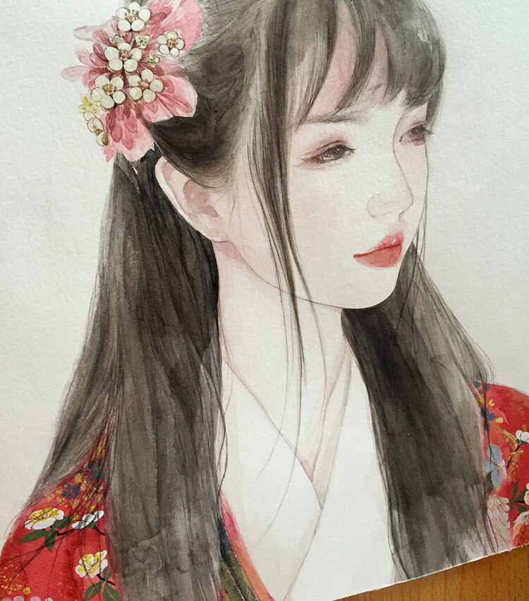 古风手绘美人作者蜜多