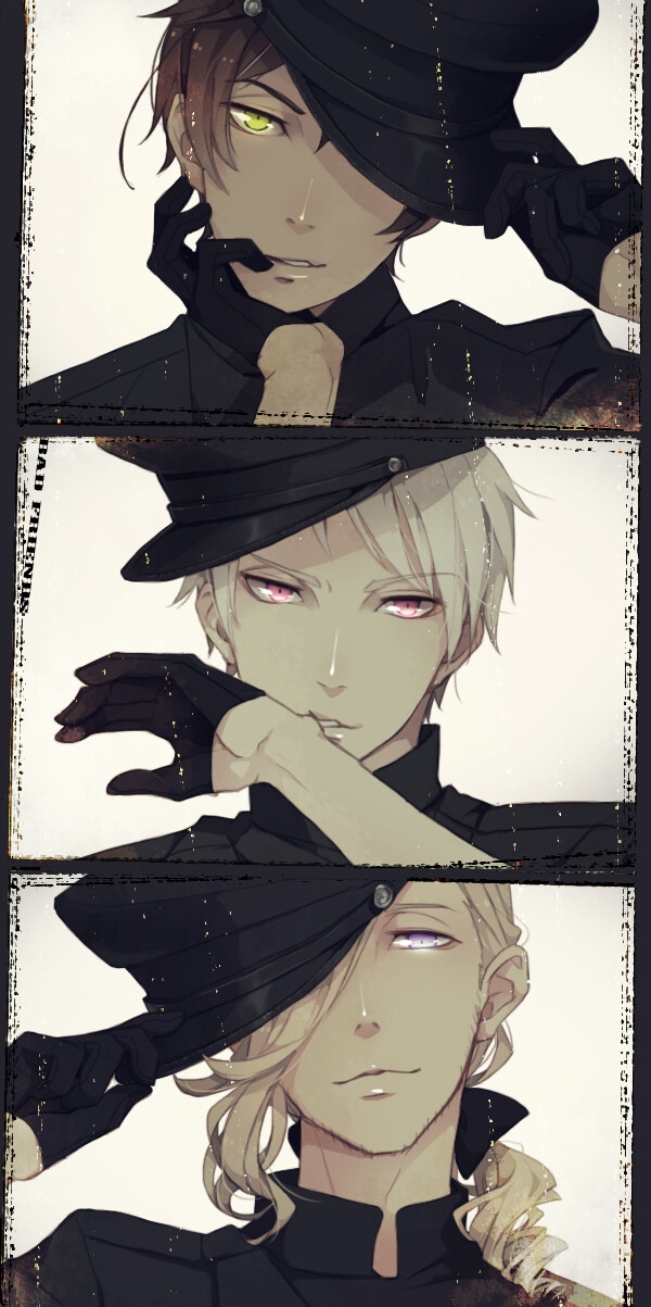 黑塔利亚『恶友组』
安东尼奥 基尔伯特 弗朗西斯