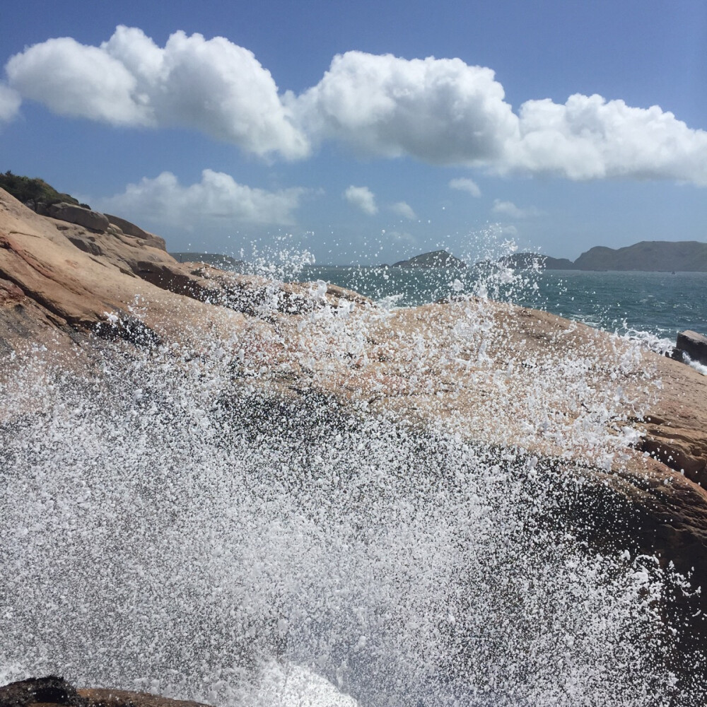 东极岛 蓝海 海浪花