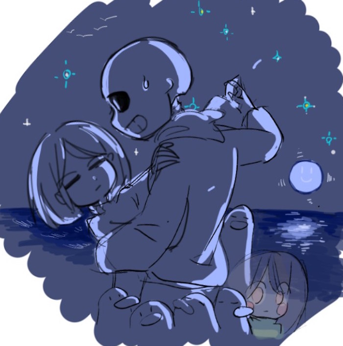 Frisk与sans（当然还有右下角的chara）