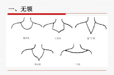 无领，款式变化和方法