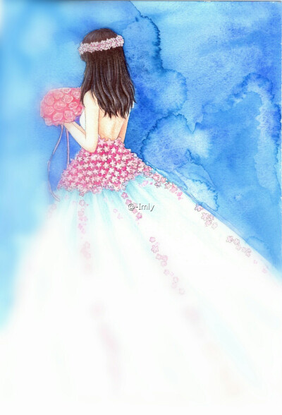 #手绘# 女孩的梦（作者:@-lmly）