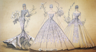 婚纱礼服手绘图