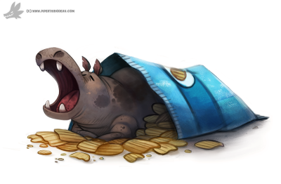 Daily Painting #924. North American House Hippo by Cryptid-Creations