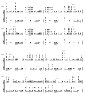 exo 曲谱 初雪（2）