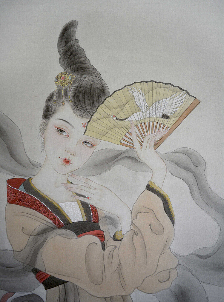 古风插画 人像 工笔画 设计 作者来自涂鸦王国@rubby 可可