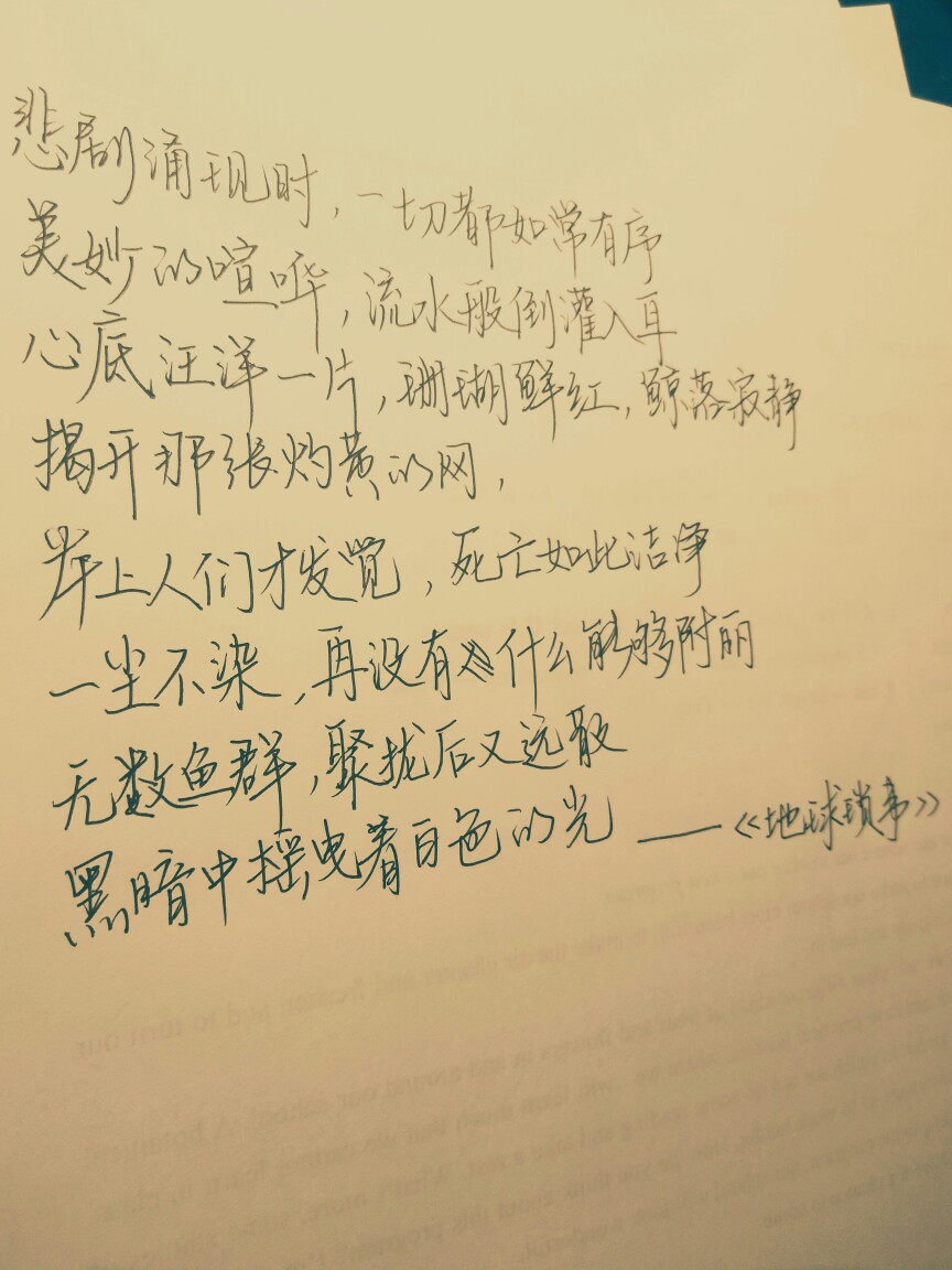 手写。李倦容地球琐事系列