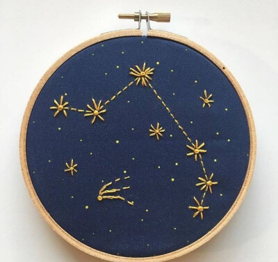 畫家 刺繡藝術(shù)家sioux的星座刺繡作品