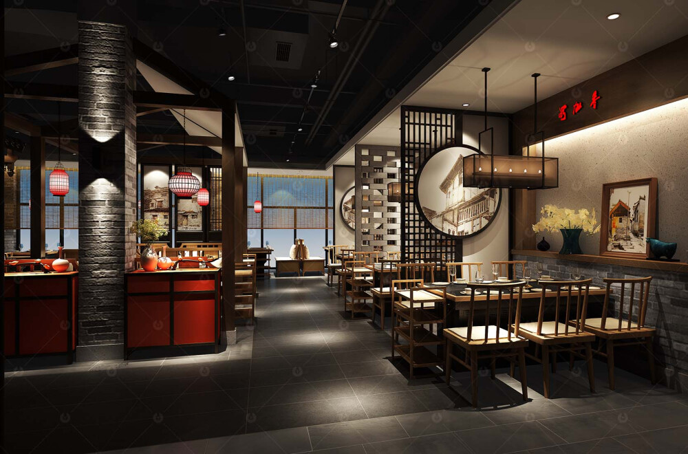 火锅店装修设计效果图，餐厅设计，店铺设计… - 高清图片，堆糖，美图壁纸兴趣社区