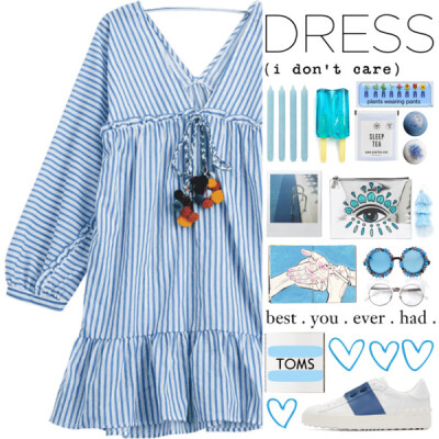 A fashion look from August 2017 featuring stripe dress, valentino shoes and Kenzo. Browse and shop related looks.