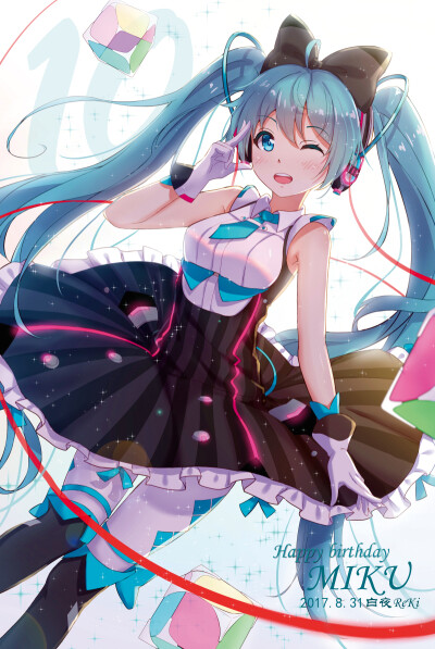 初音未来 绘师：白夜ReKi 本作品pixiv id=64702571