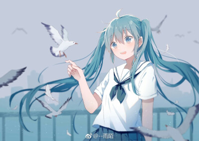 初音未来『miku十周年生日』
画师：雨陌