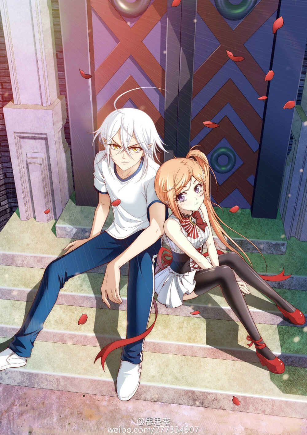 诺亚(戴子昂变身后的姿态)与夏奇拉。