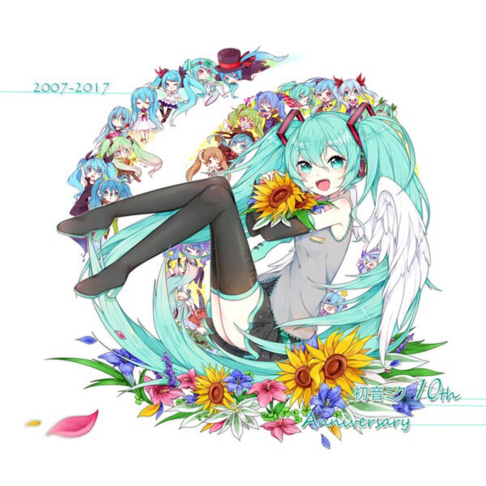 动漫壁纸头像唯美少女梦幻唯美插画套图初音未来十周年贺图侵权致歉