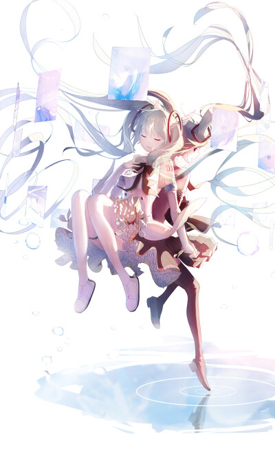 初音未来 绘师：DEadjdk 本作品pixiv id= 64717300