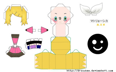 Matryoshka Rin Papercraft by Driickaa