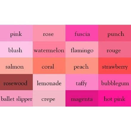 绘画 漫画 素材 各种色系不同颜色的英文名字