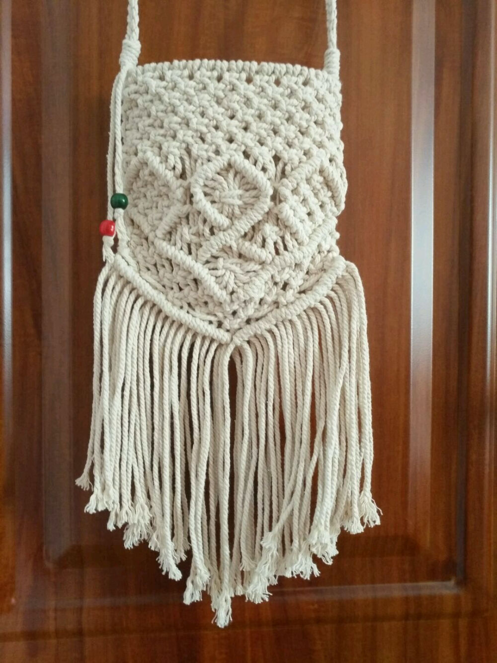 【蓁品·手工坊】绳编流苏小挎包
挂毯编织，喜欢的可以加我微信购买juan11062