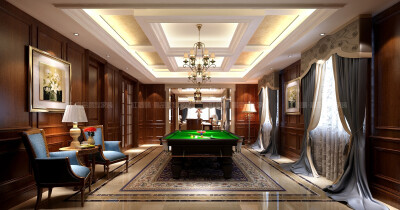 #台球室#红蚂蚁装饰#欧式风格#家居装修#