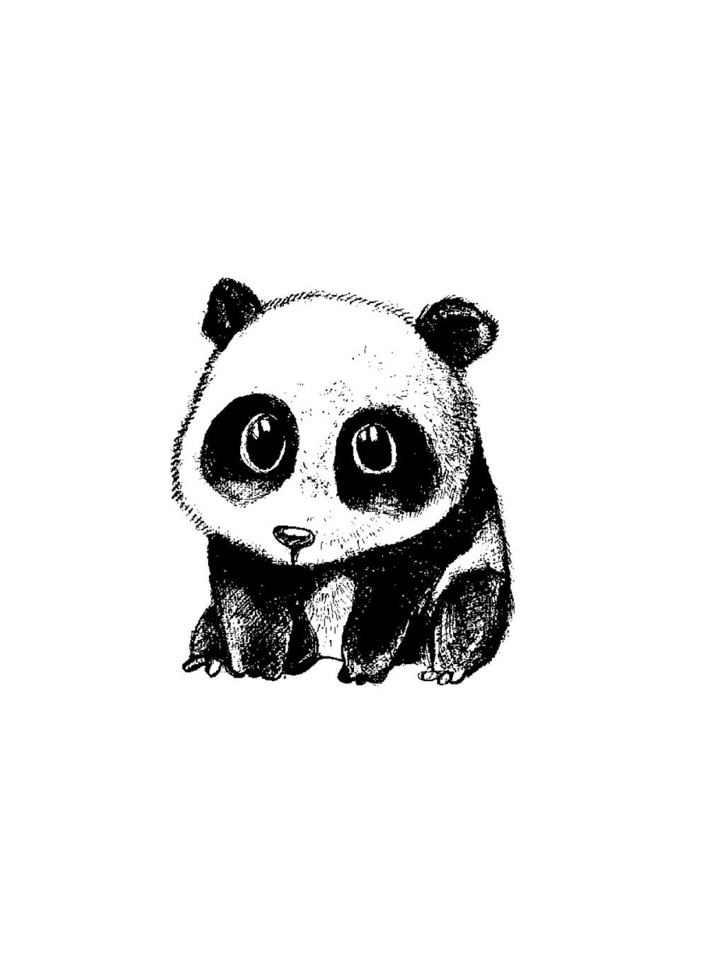 熊猫素描简笔画萌萌哒赞评论更多