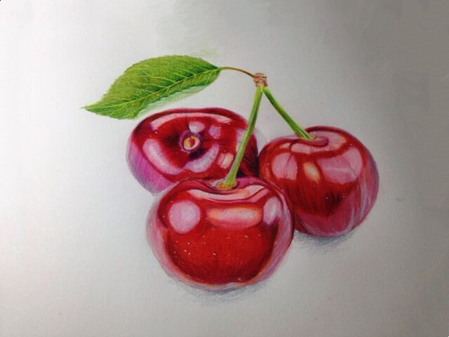 彩铅手绘（樱桃）