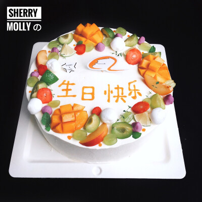 #SHERRY Molly家の下午茶#--『原味cake』赶上个大热闹客人订来给阿里成人礼的cake 要把蛋糕做得跟现场气氛一样嗨一样花样多的眼花缭乱～