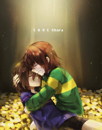 Flanrae p站 二次元 插画 少女 游戏 Undertale Frisk Chara id=5244366