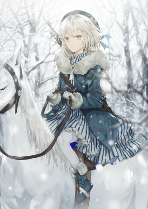 雪の中で 绘师：ダンミル 本作品pixiv id=  64876807