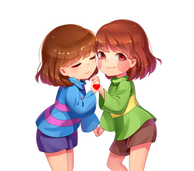 爱子 p站 二次元 插画 少女 游戏 Undertale Frisk Chara id=5620601